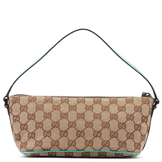 Gucci Gucci Beige Turquoise Boat Pochette DARK