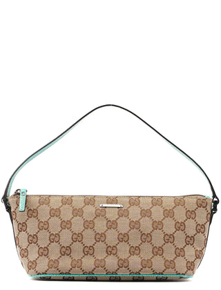 Gucci Gucci Beige Turquoise Boat Pochette DARK