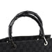 Gucci Gucci Black Canvas GG Bamboo Tote