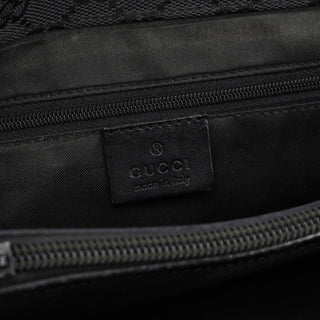 Gucci Gucci Black Canvas GG Bamboo Tote