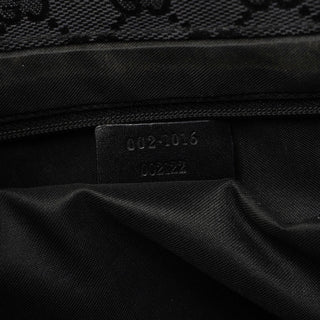 Gucci Gucci Black Canvas GG Bamboo Tote