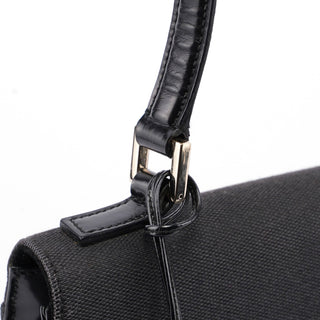 Gucci Gucci Black Canvas Keylock Shoulder Bag