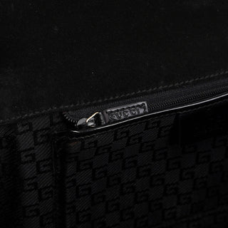 Gucci Gucci Black Canvas Keylock Shoulder Bag