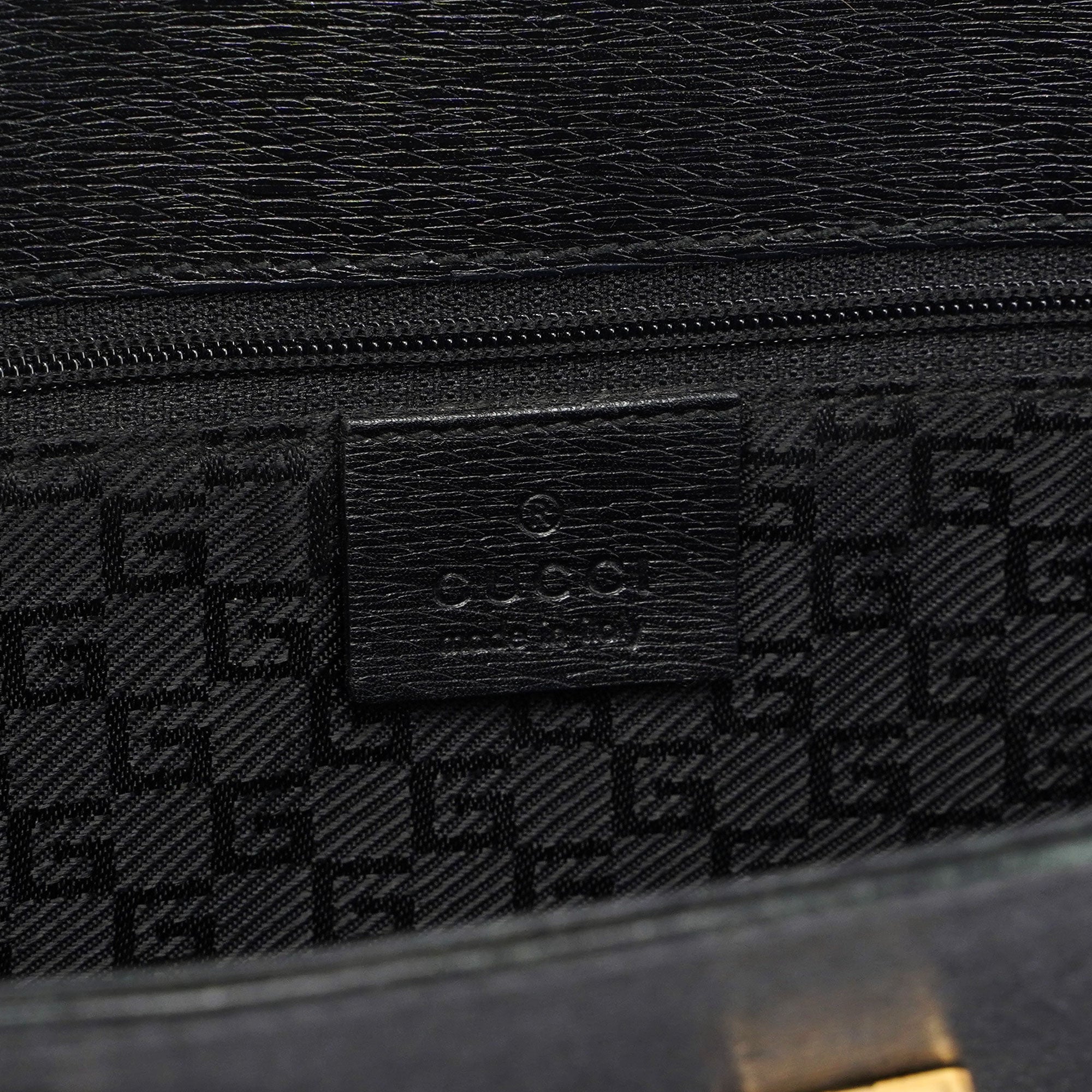 Gucci Gucci Black Canvas Square G Tote