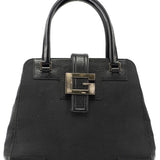 Gucci Gucci Black Canvas Square G Tote