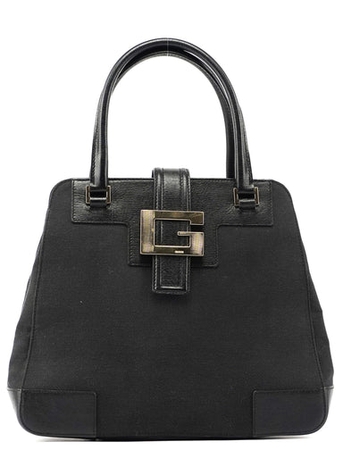 Gucci Gucci Black Canvas Square G Tote