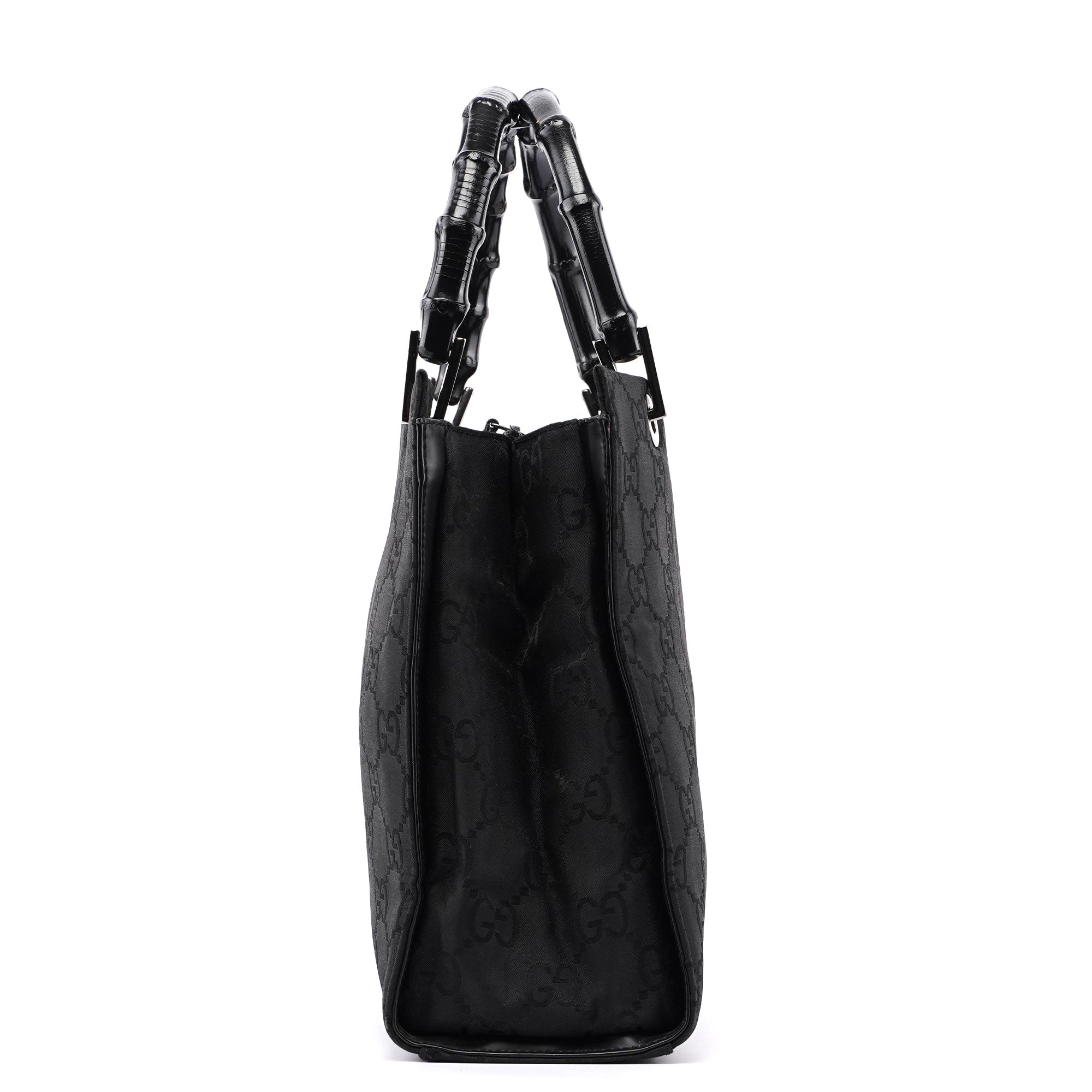 Gucci Sac cabas Gucci Bamboo en toile GG noire