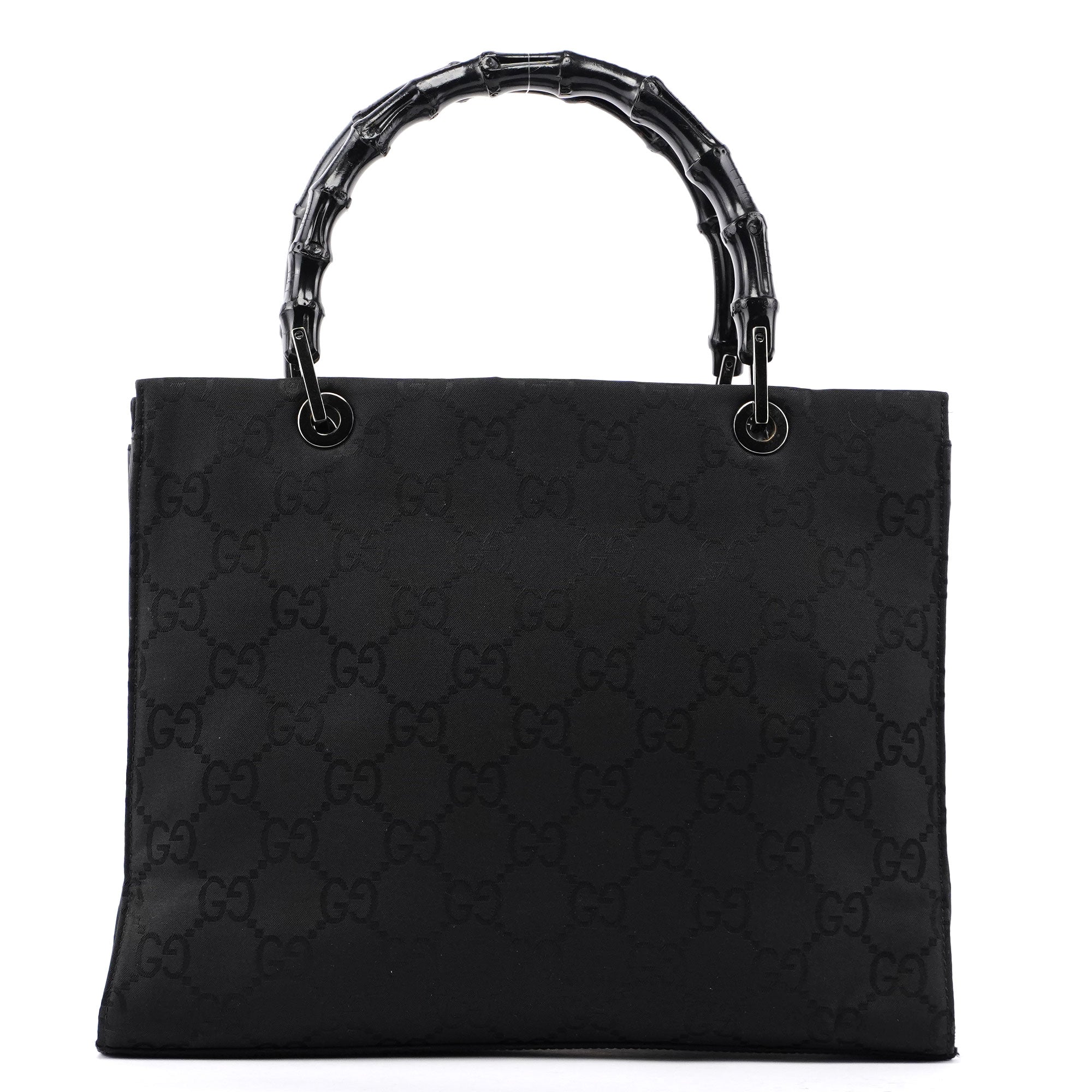 Gucci Gucci Black GG Bamboo Tote