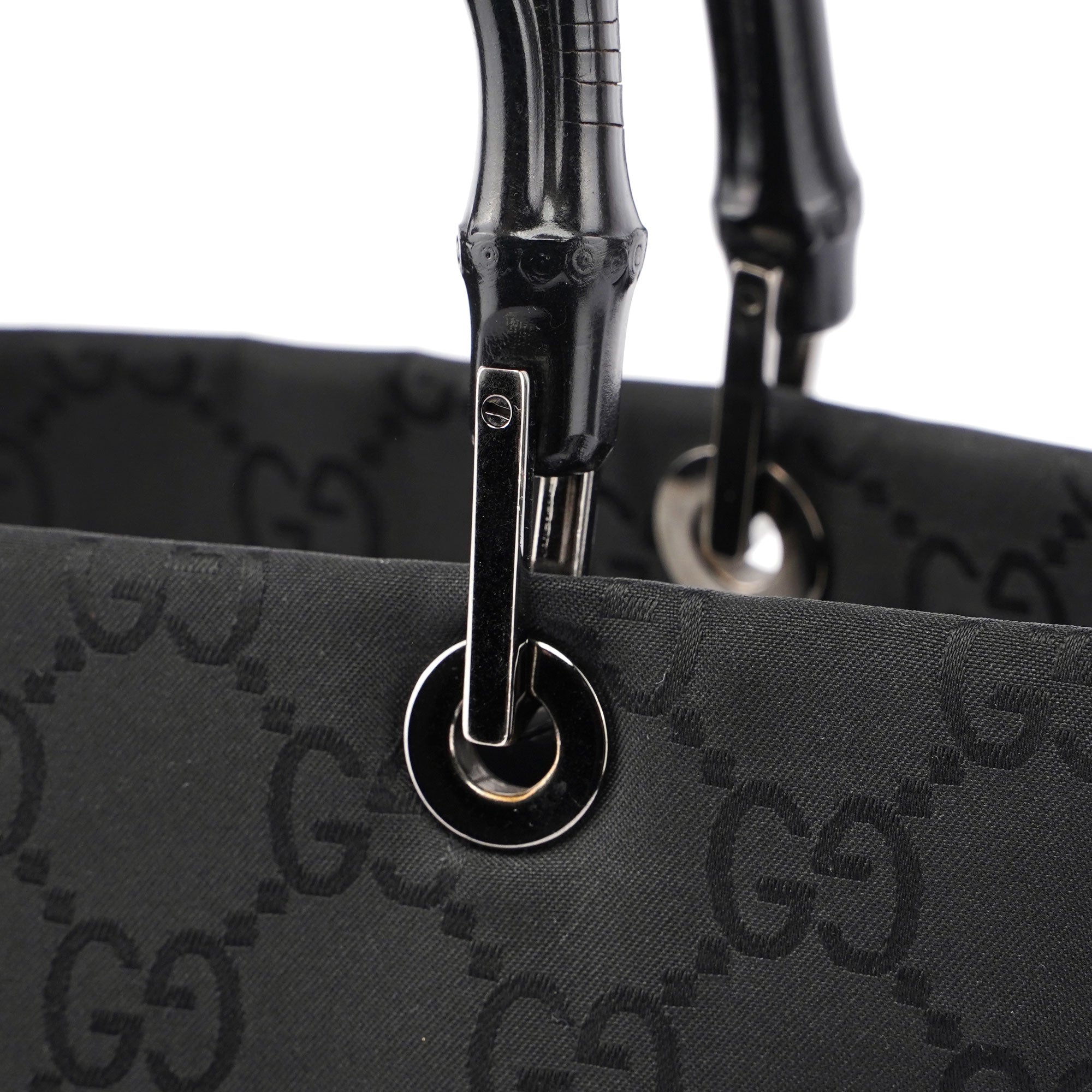 Gucci Gucci Black GG Bamboo Tote