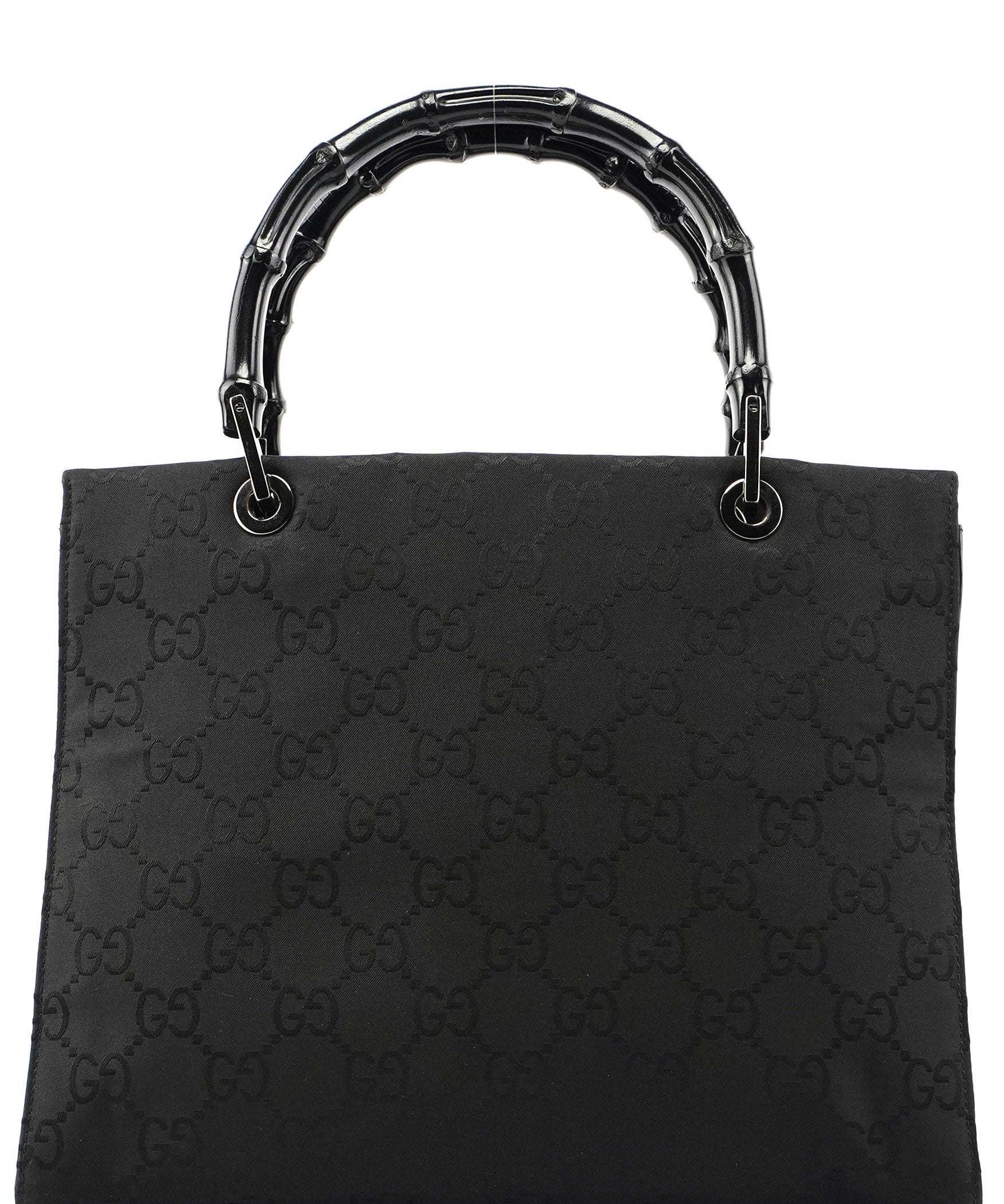 Gucci Gucci Black GG Bamboo Tote