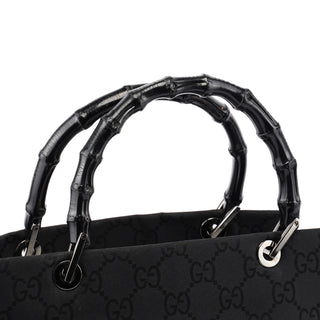 Gucci Gucci Black GG Bamboo Tote