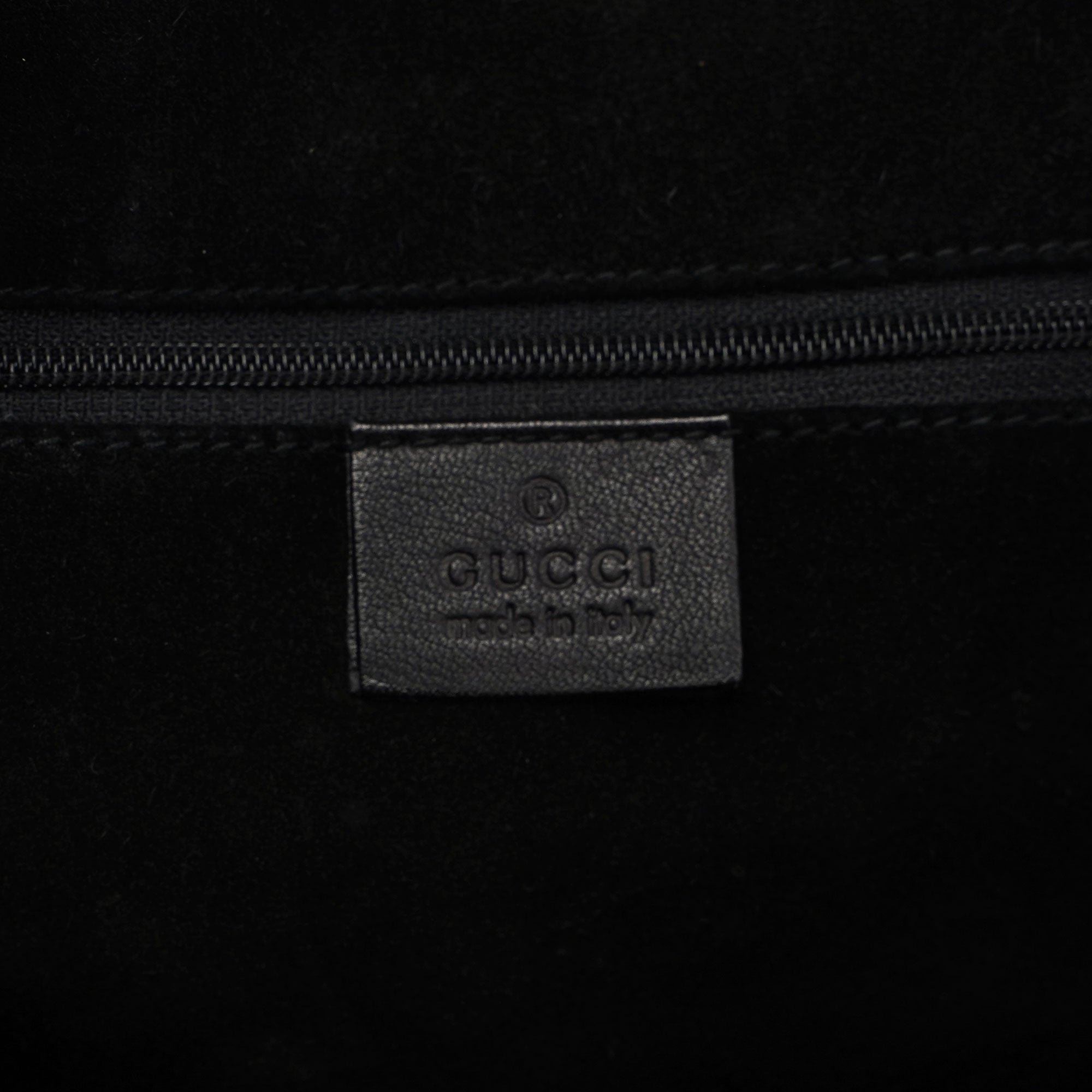 Gucci Gucci Black Suede GG tote