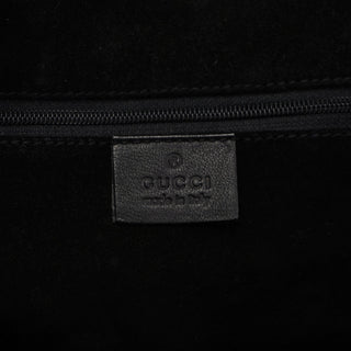 Gucci Gucci Black Suede GG tote