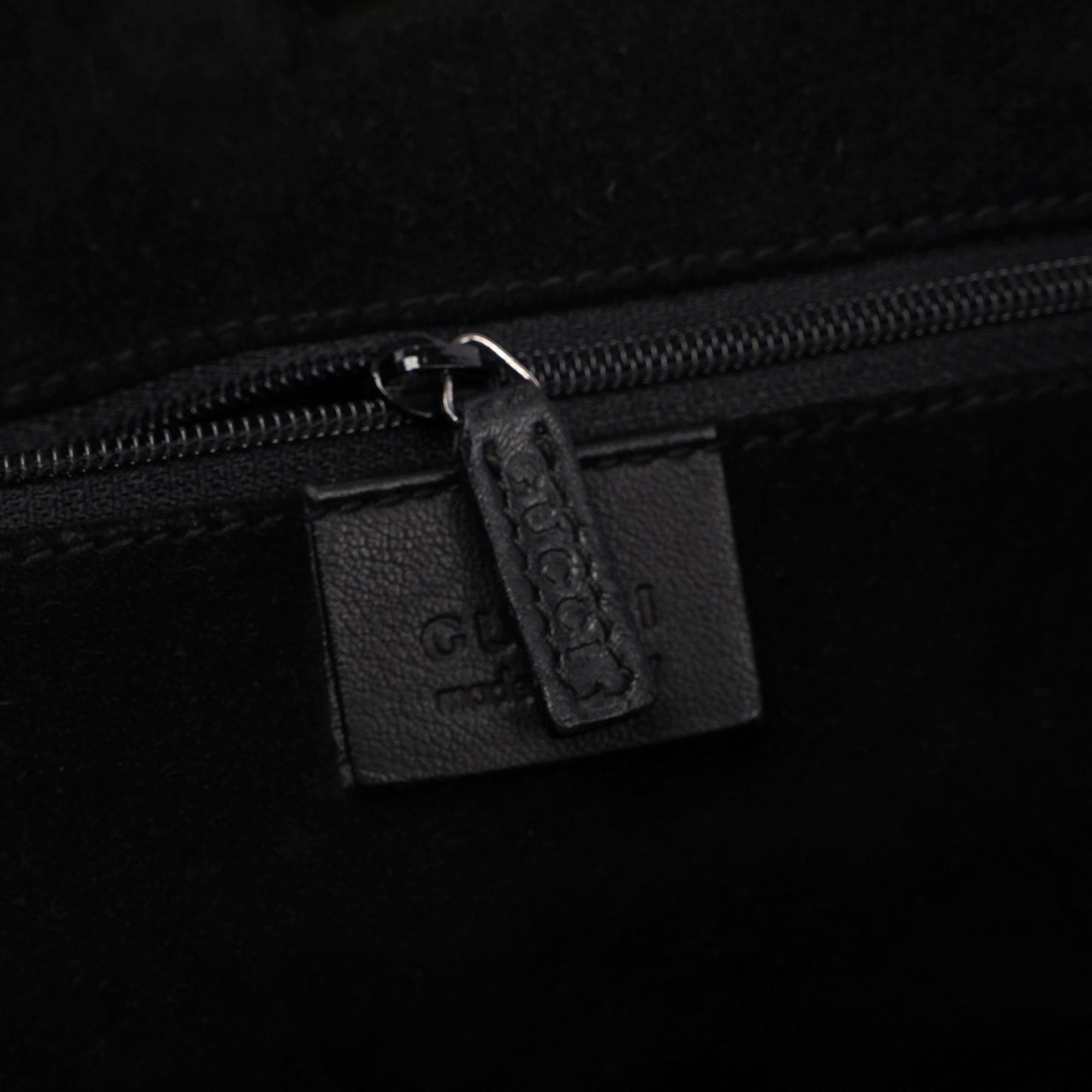 Gucci Gucci Black Suede GG tote