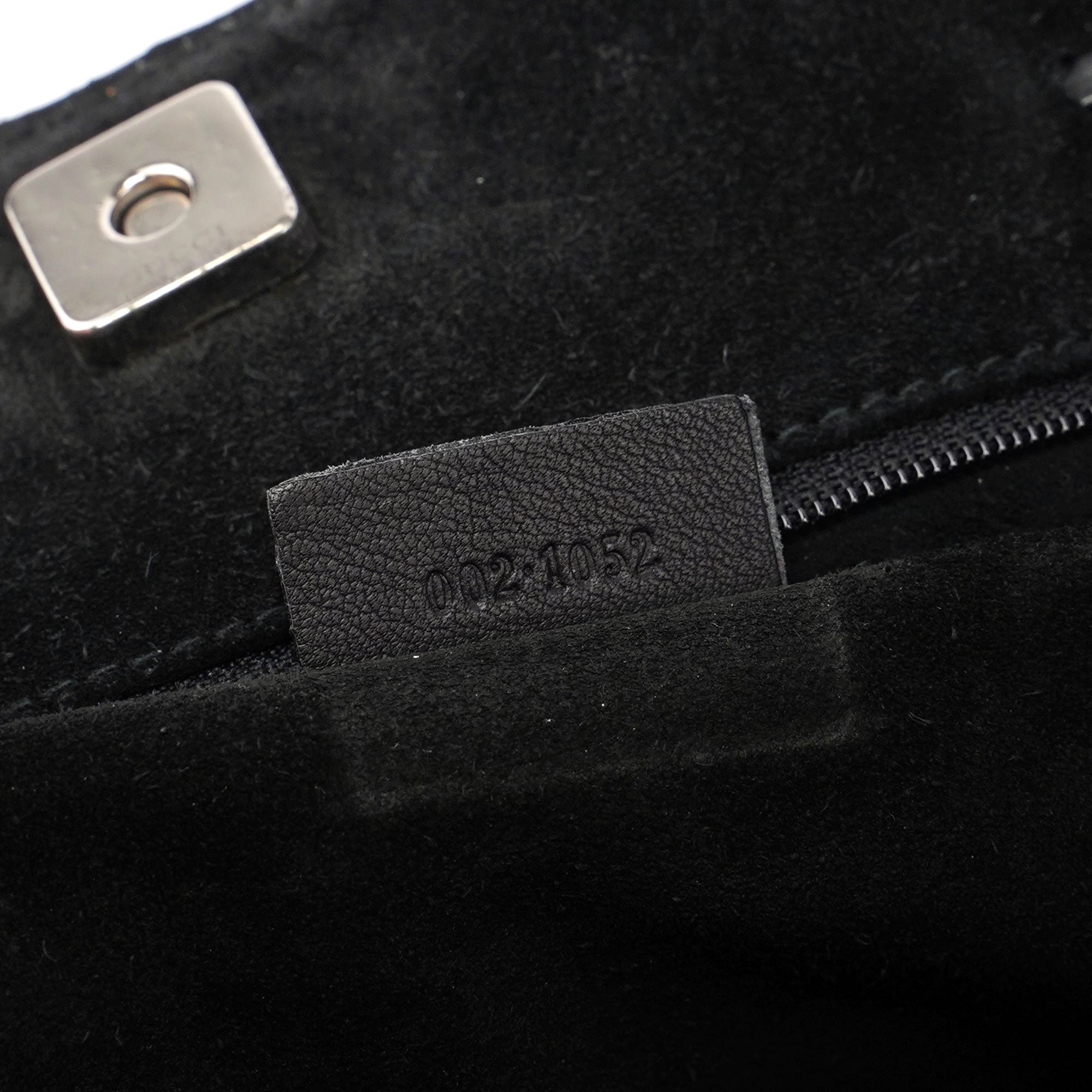 Gucci Gucci Black Suede GG tote