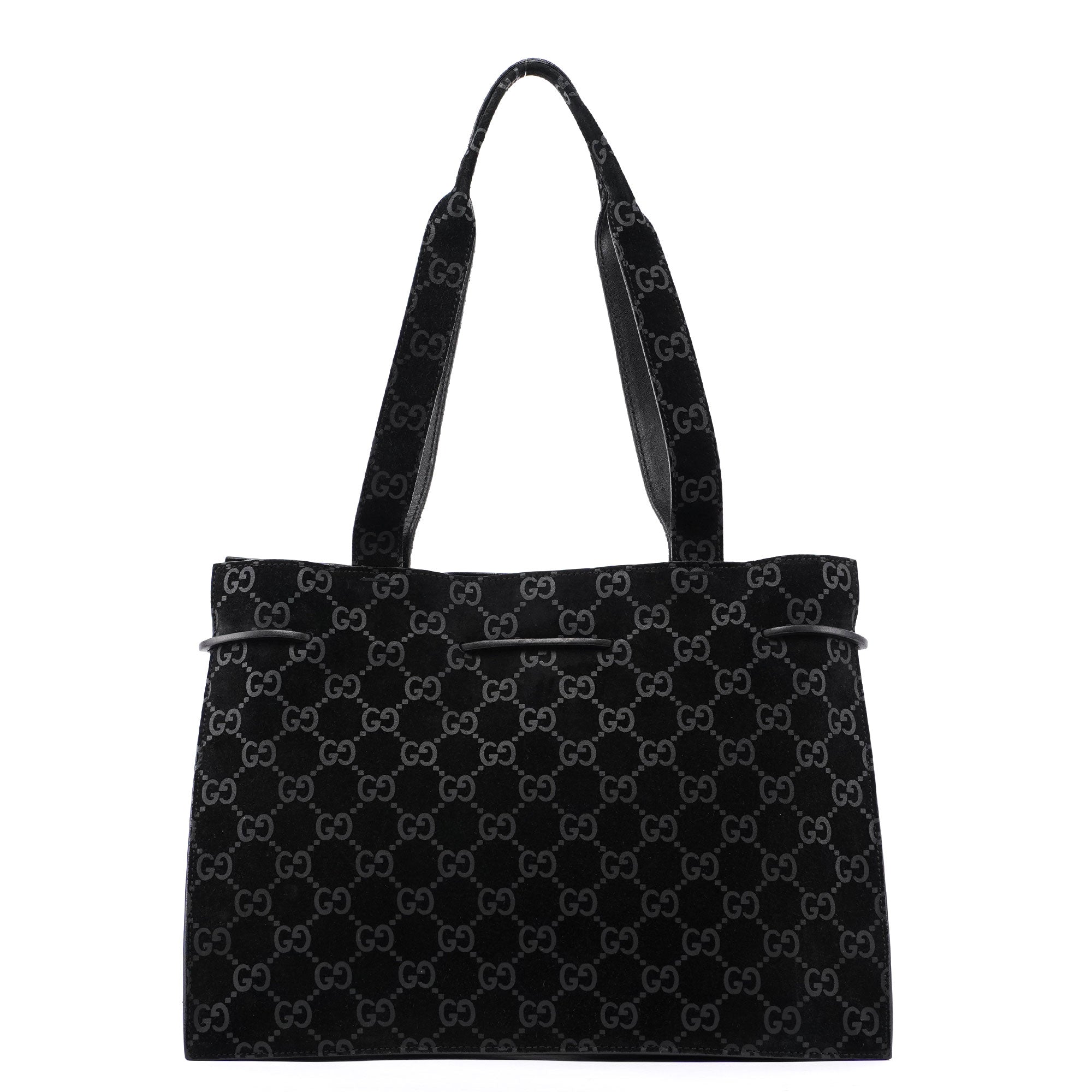 Gucci Gucci Black Suede GG Tote