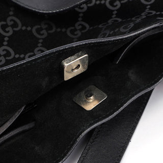 Gucci Gucci Black Suede GG Tote