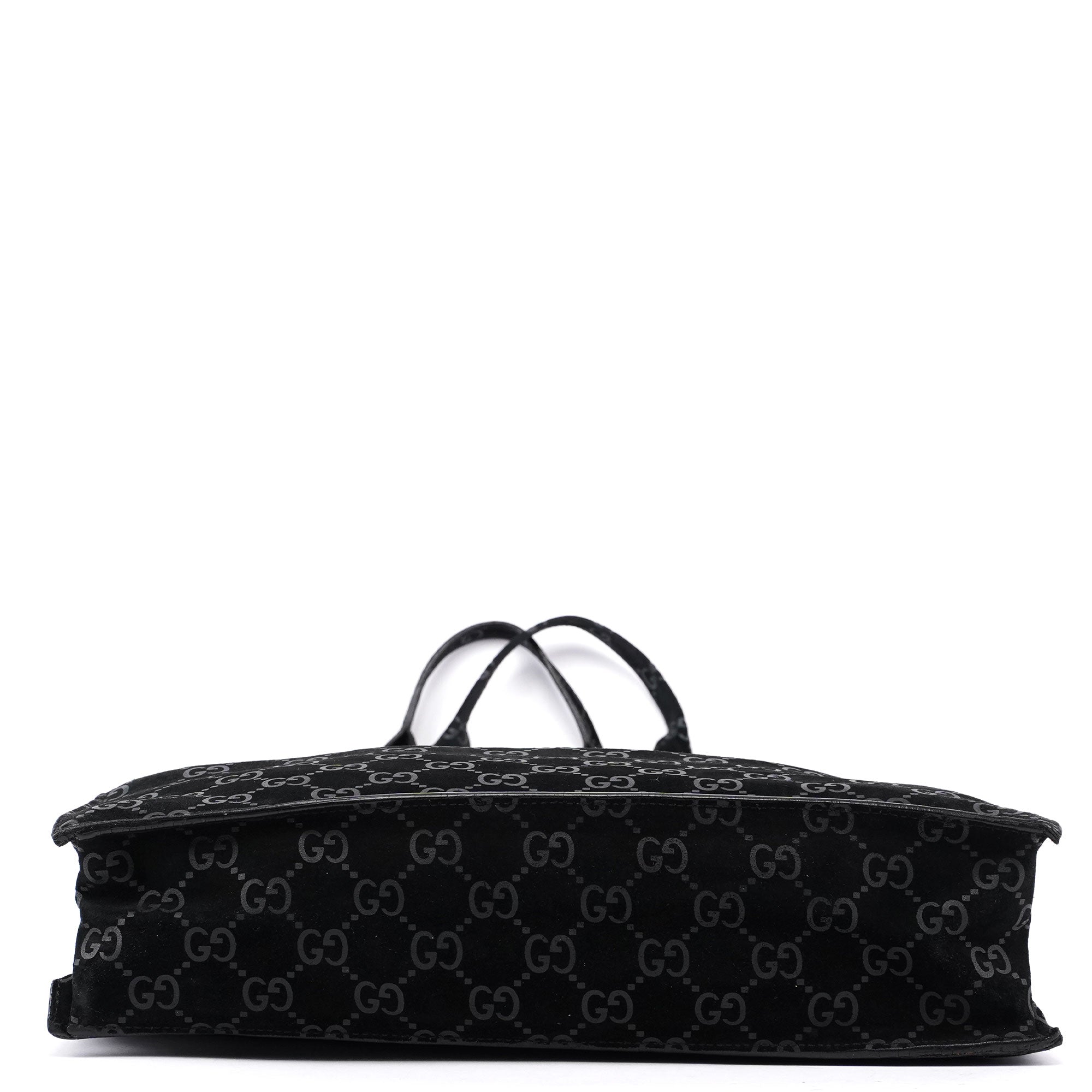 Gucci Gucci Black Suede GG tote