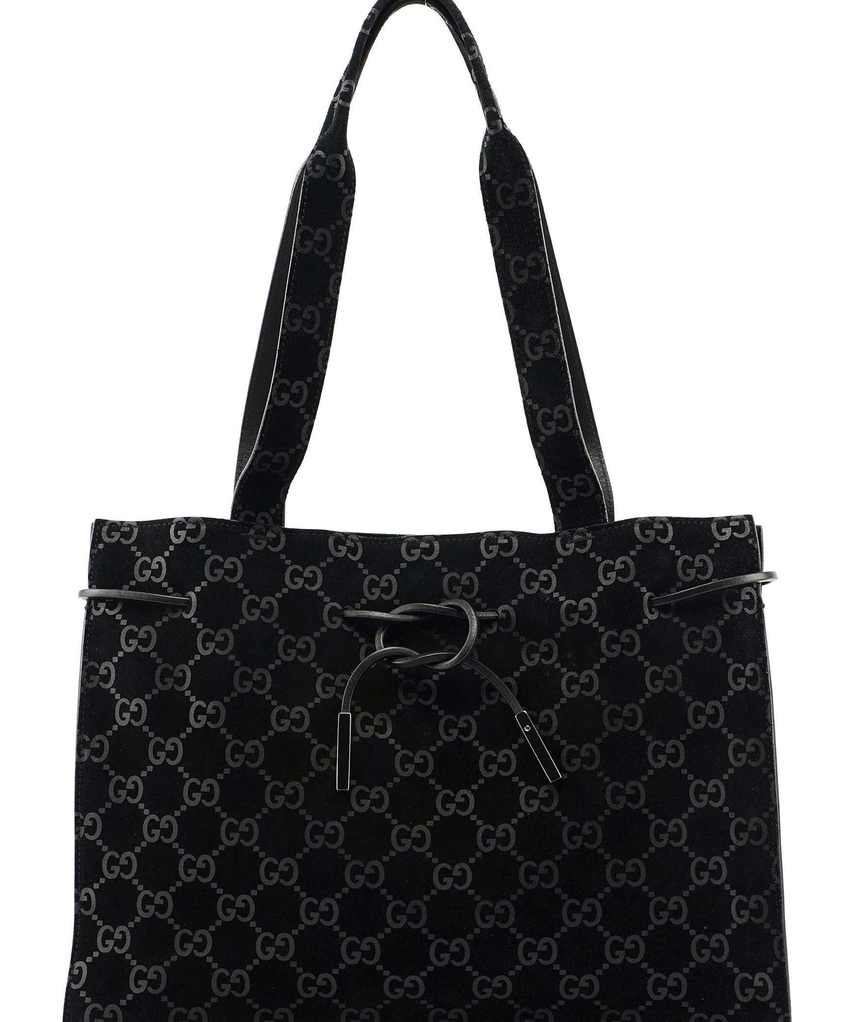 Gucci Gucci Black Suede GG Tote