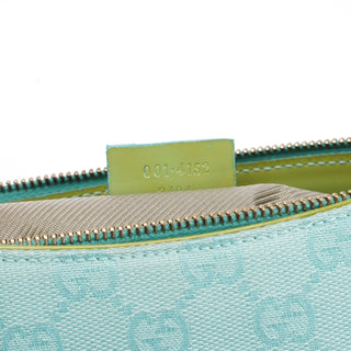 Gucci Gucci Light Blue Spazzolato GG Shoulder Bag