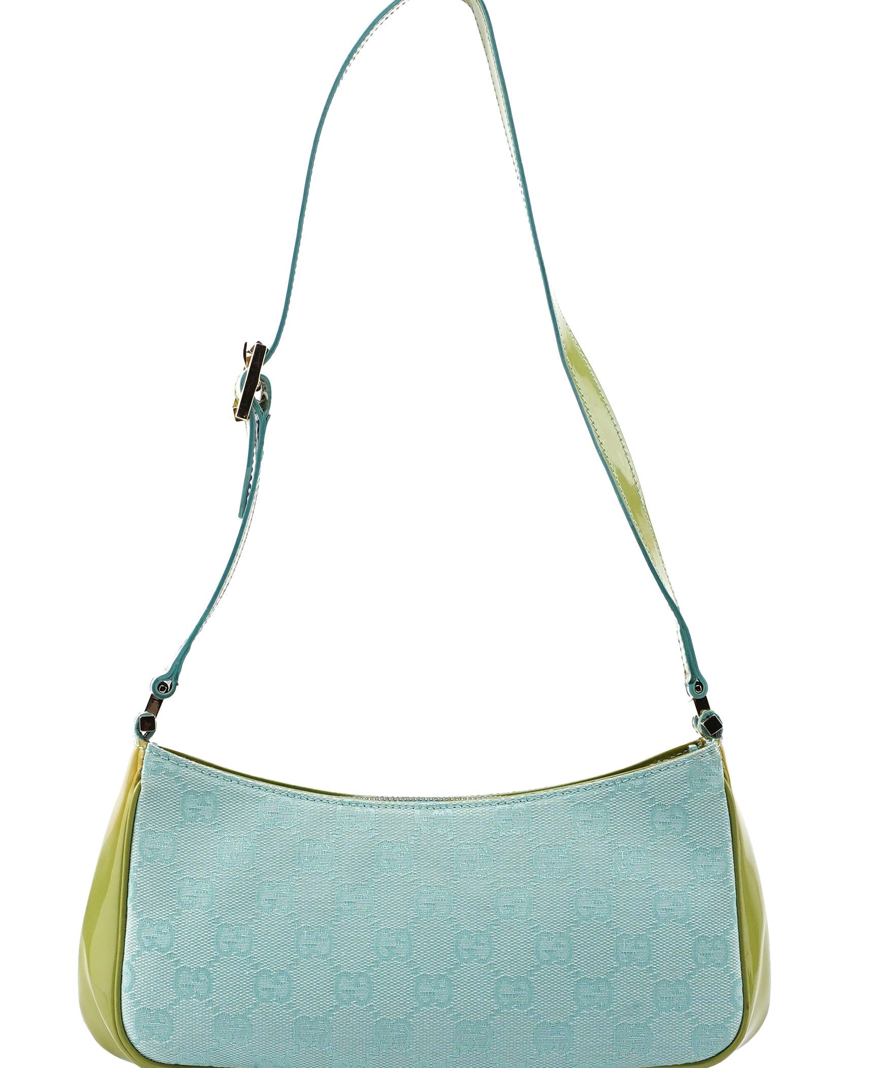 Gucci Gucci Light Blue Spazzolato GG Shoulder Bag