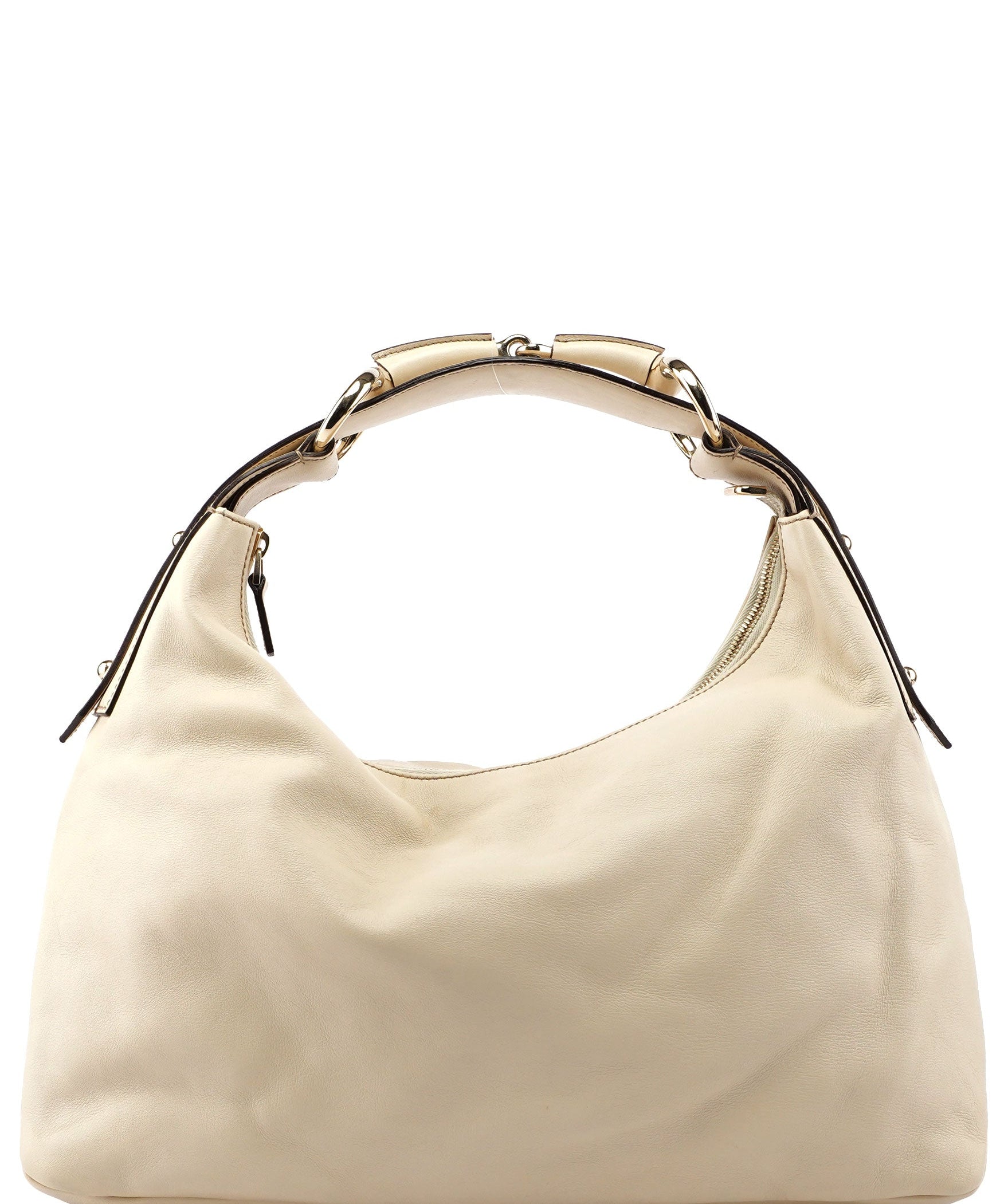 Gucci Borsa a spalla Horsebit in pelle avorio
