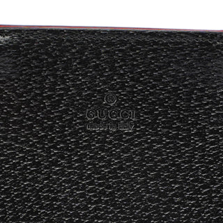 Gucci Guci Black Leather Bamboo Tote Red Int