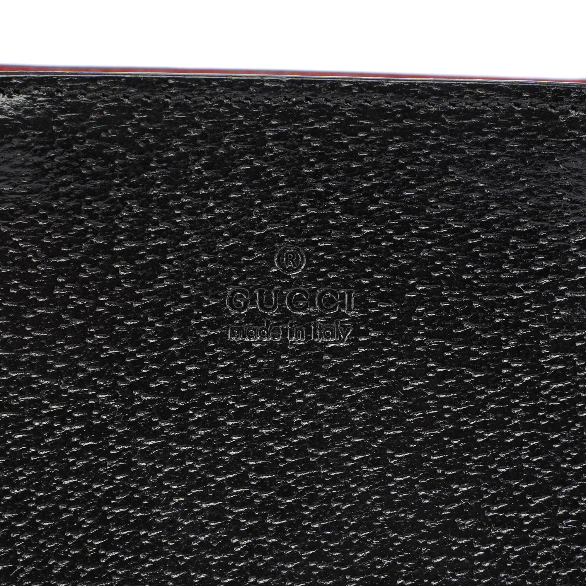 Gucci Guci Black Leather Bamboo Tote Red Int