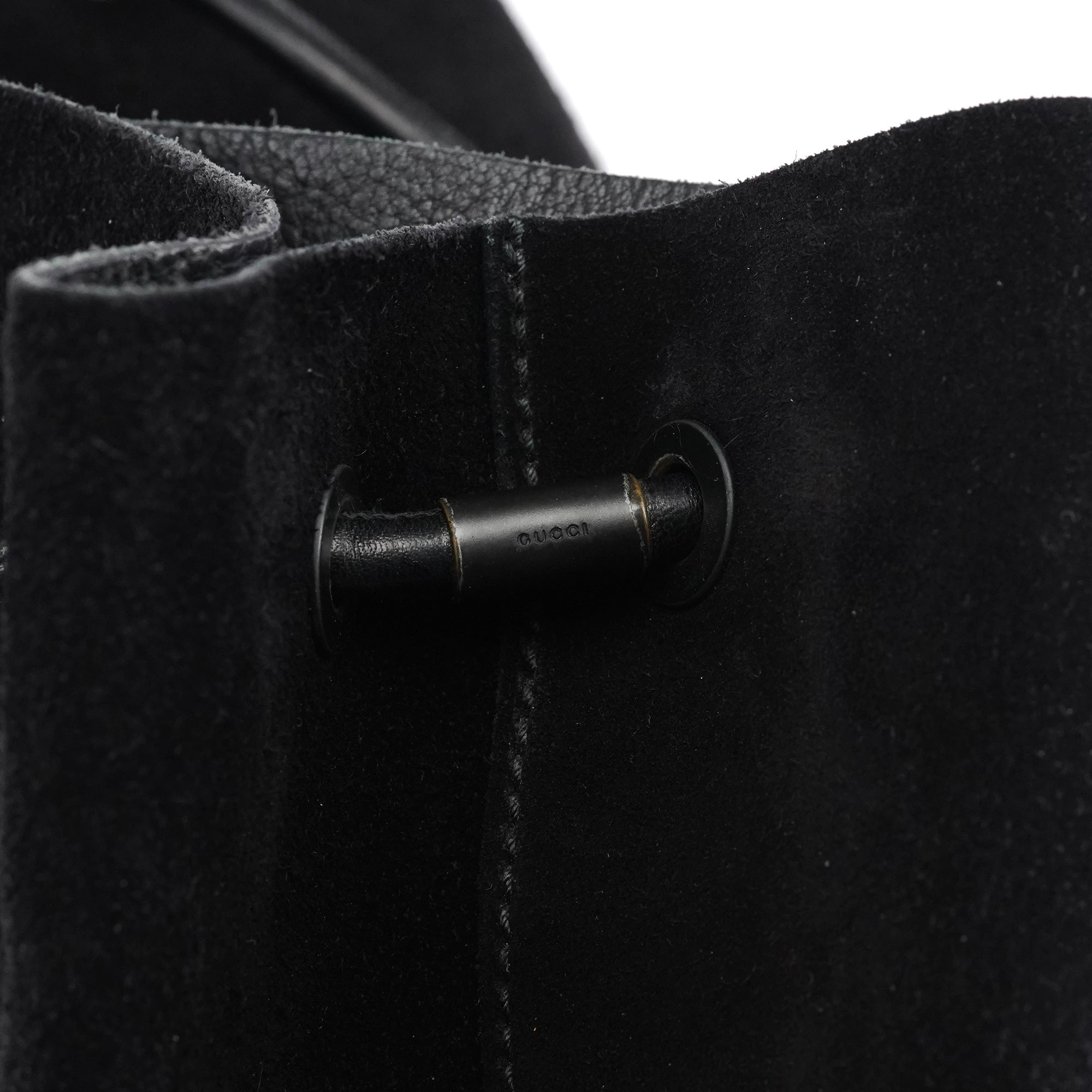 Gucci Grand sac cabas en daim noir