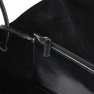 Gucci Large Black Suede Tote Bag