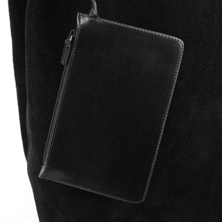 Gucci Large Black Suede Tote Bag