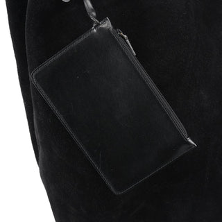 Gucci Large Black Suede Tote Bag
