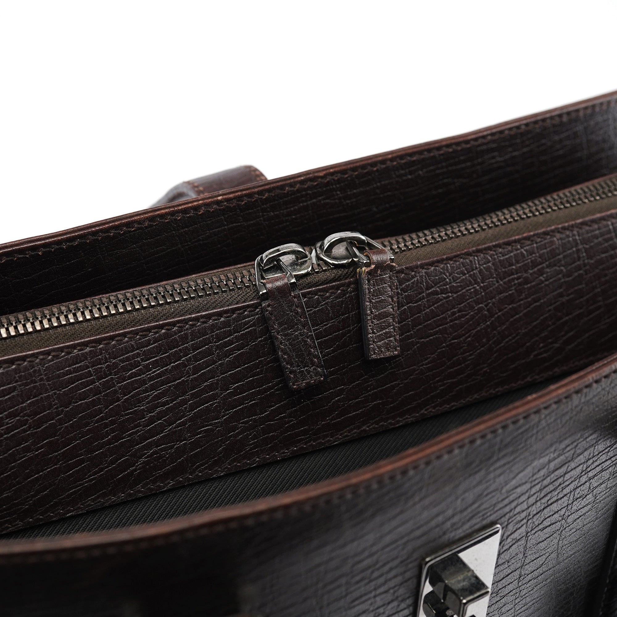 Gucci Large Brown Leather Tote Bag