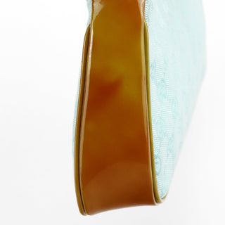 Gucci Light Blue GG Patent Leather Shoulder Bag