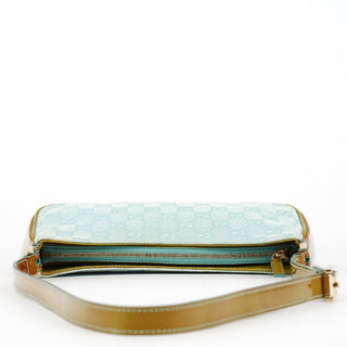 Gucci Light Blue GG Patent Leather Shoulder Bag