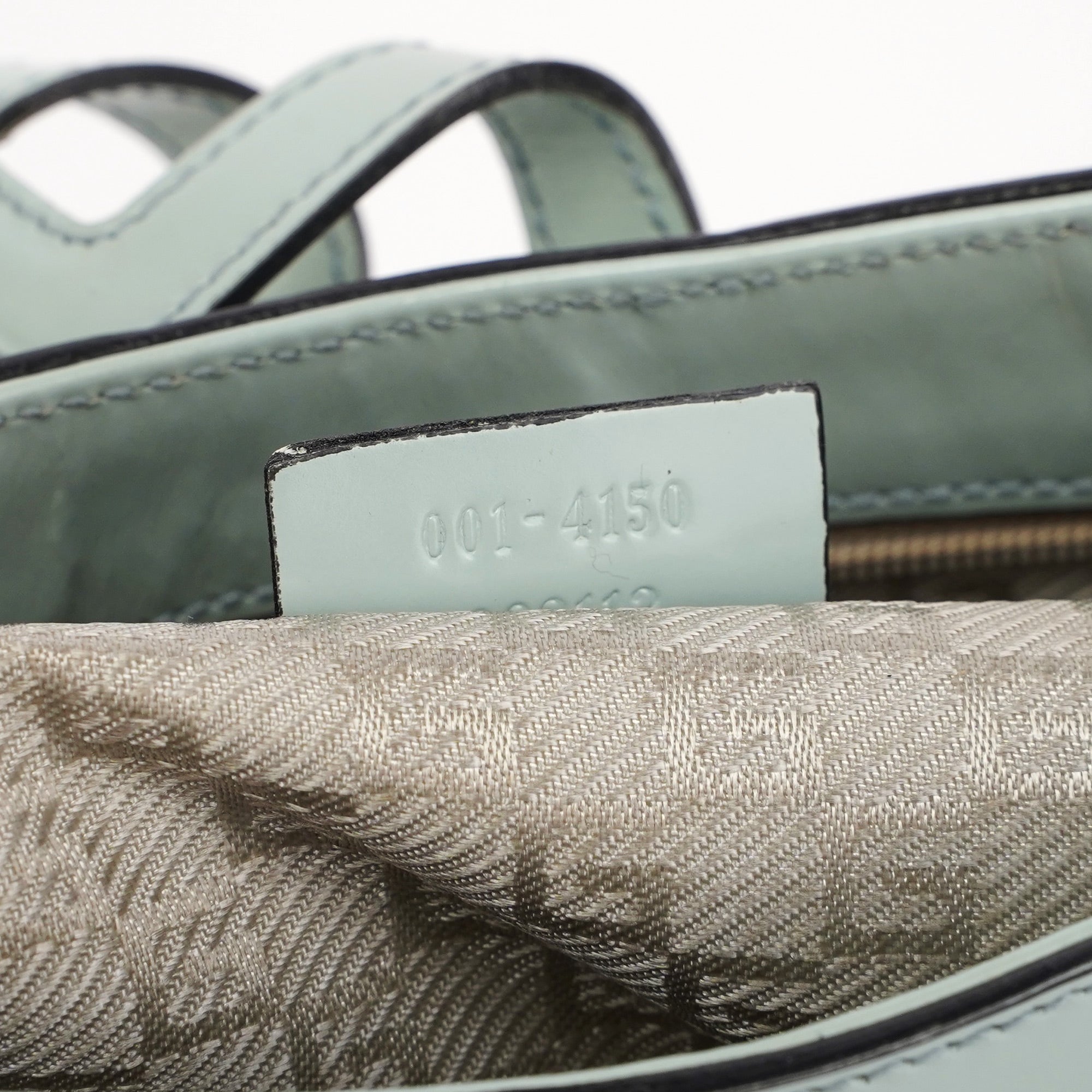 Gucci Light Blue Patent Leather Jackie Shoulder Bag