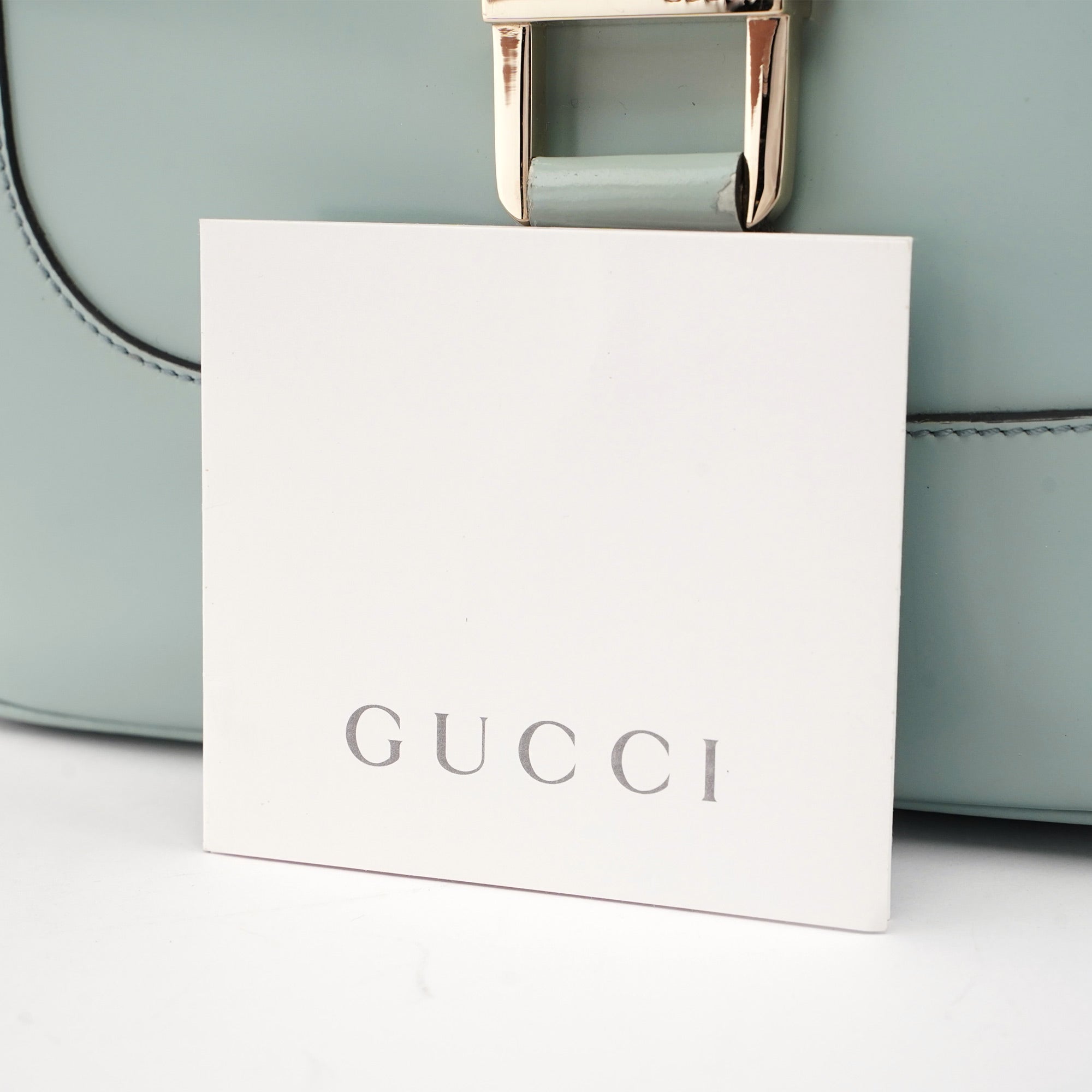 Gucci Light Blue Patent Leather Jackie Shoulder Bag