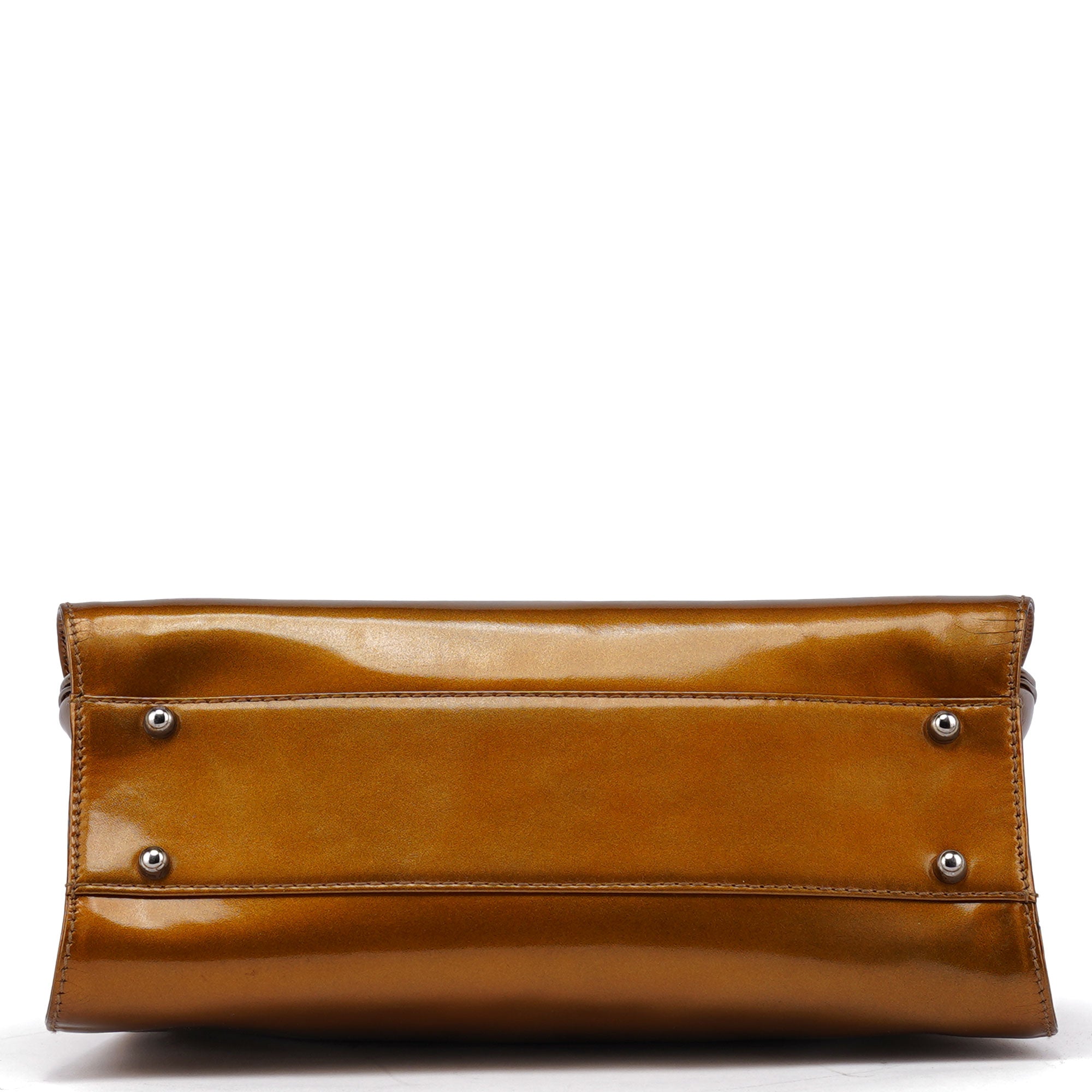 Gucci Light Brown Patent Leather Clutch Shoulder Bag