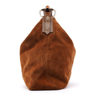 Gucci Light Brown Suede Horsebit Hobo