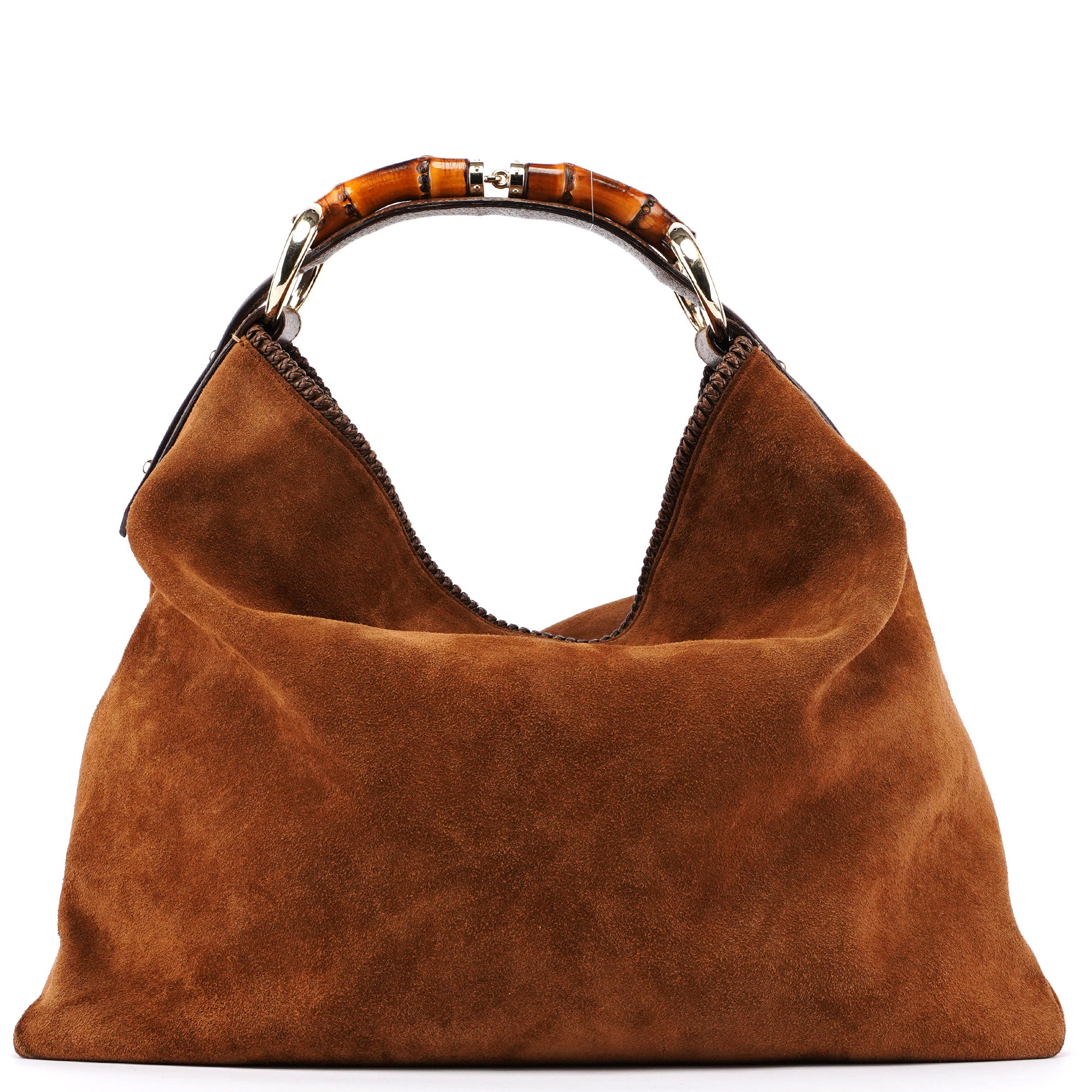 Gucci Light Brown Suede Horsebit Hobo