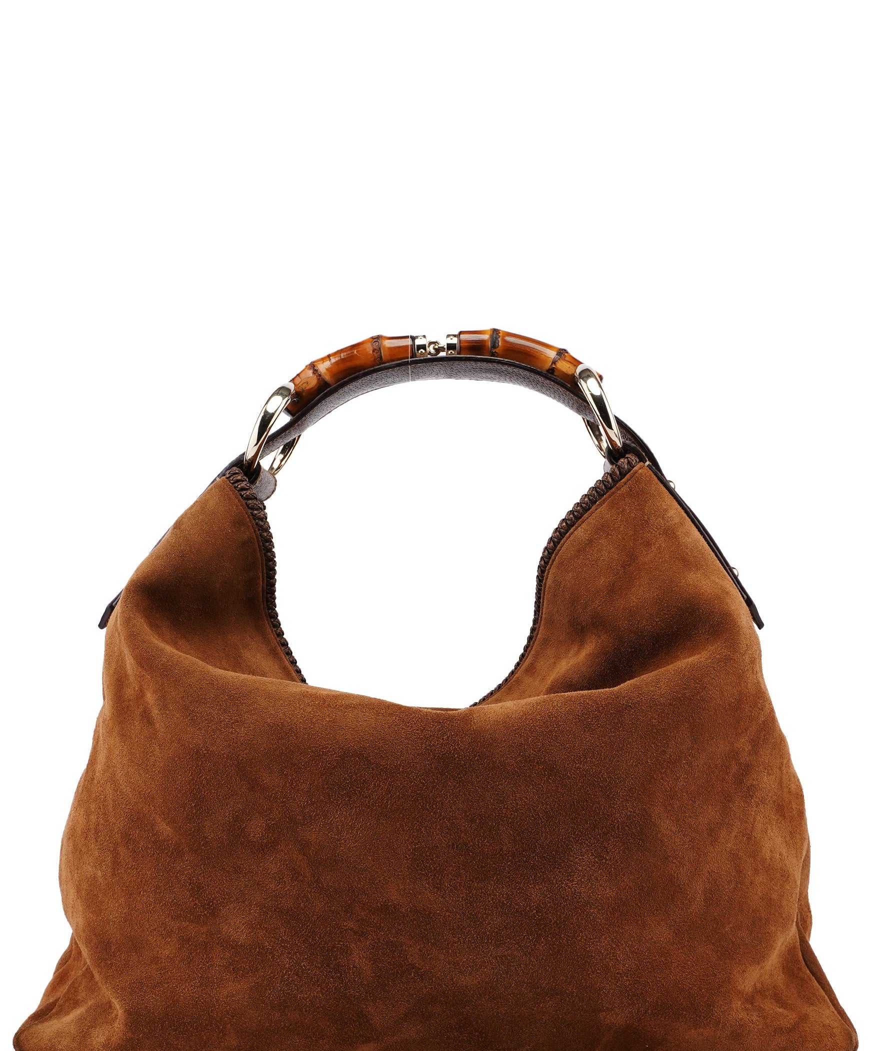 Gucci Light Brown Suede Horsebit Hobo