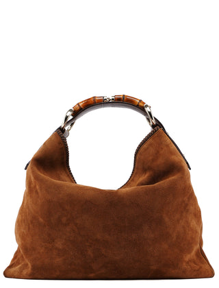 Gucci Light Brown Suede Horsebit Hobo