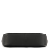 Gucci Sac porté épaule Bamboo en cuir noir mat et bambou rouge