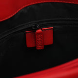Gucci Matte Red Leather Bamboo 2-Way Tote Bag