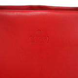 Gucci Matte Red Leather Bamboo 2-Way Tote Bag