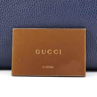 Gucci Navy Blue Leather 2-Way Tote Bag