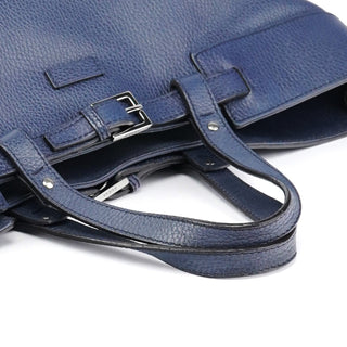 Gucci Navy Blue Leather 2-Way Tote Bag