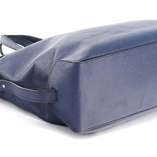 Gucci Navy Blue Leather 2-Way Tote Bag