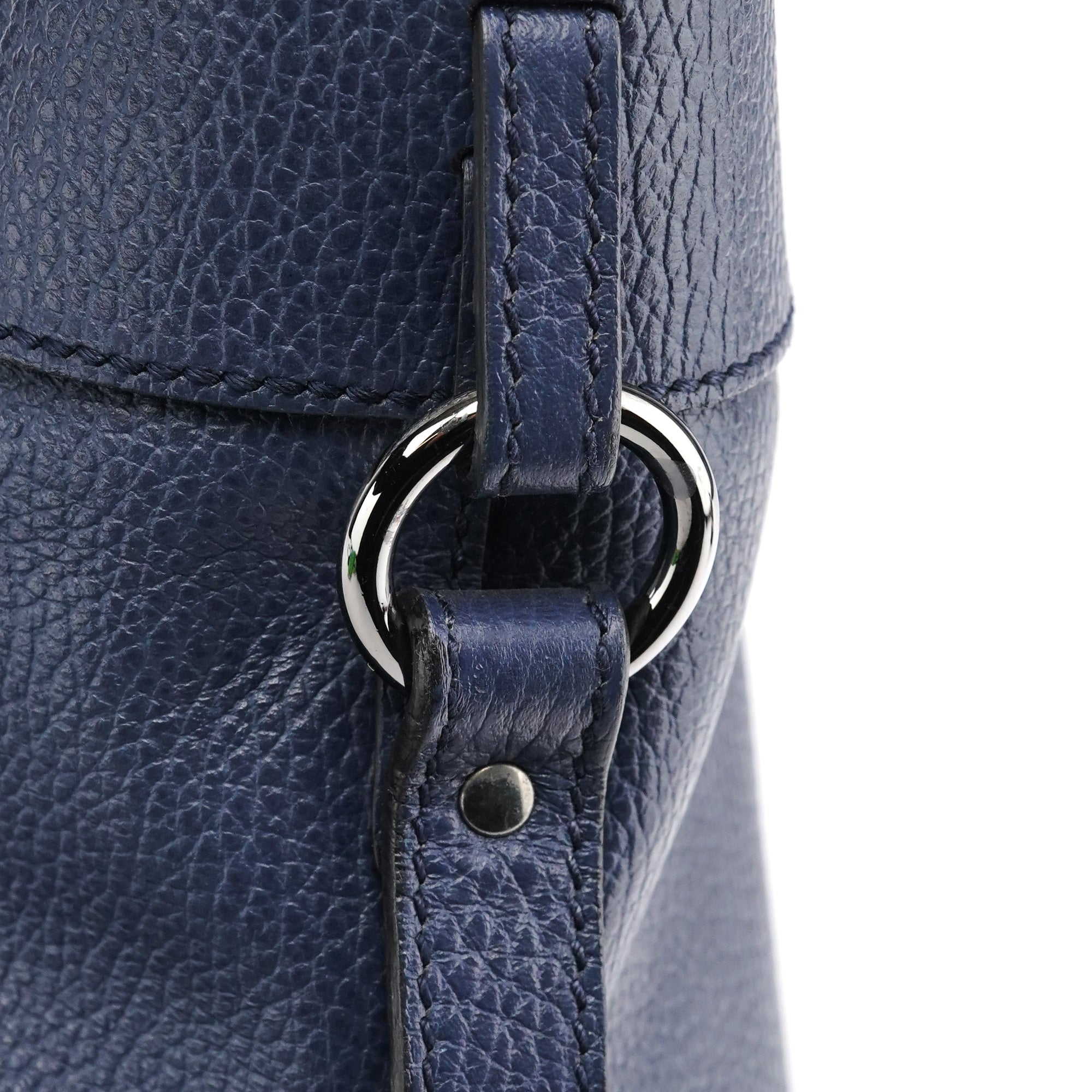 Gucci Navy Blue Leather 2-Way Tote Bag