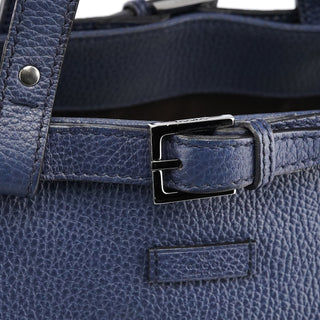 Gucci Navy Blue Leather 2-Way Tote Bag